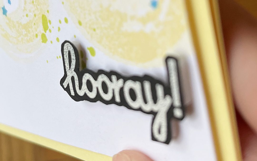 Create a simple teenager birthday card using just 3 colours