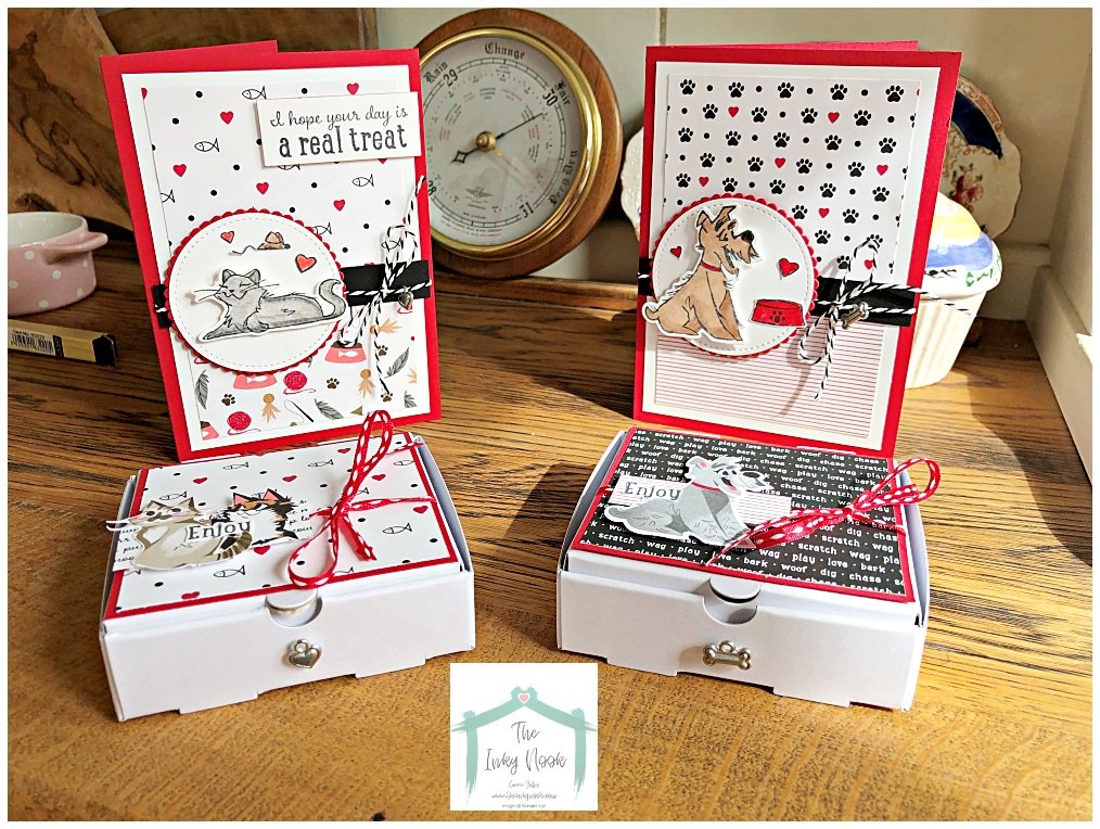 Cute pets projects from Carrie Bates, independent Stampin' Up! demonstrator using the Playful Pets product suite