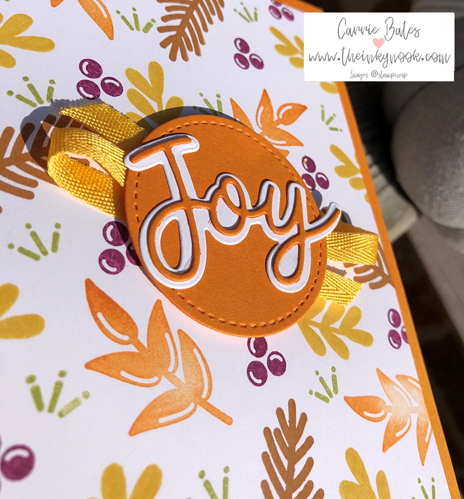 Autumn craft inspiration using the Peace & Joy bundle from Stampin' UP! designed by Carrie Bates at The Inky Nook