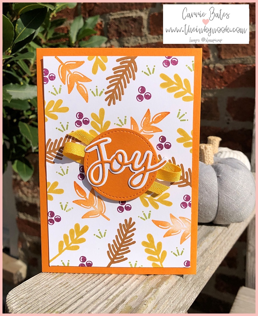 Autumn craft inspiration using the Peace & Joy bundle from Stampin' UP! designed by Carrie Bates at The Inky Nook