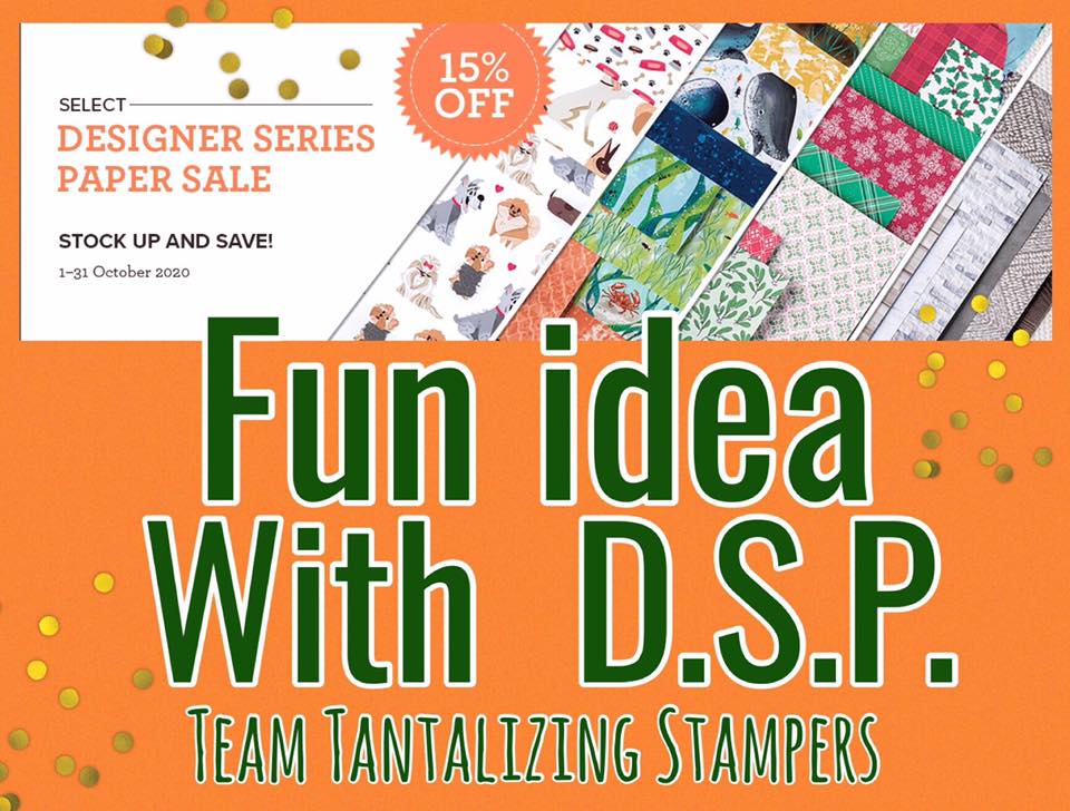 DSP fun ideas with Tantalizing Stampers using In Good Taste designer series paper