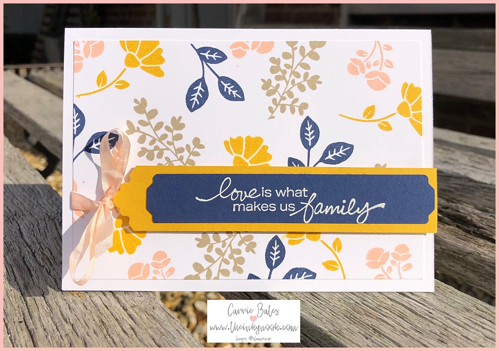 Make and send a handmade lockdown card for family and friends using the Lovely You stamp set by Carrie Bates at The Inky Nook, independent Stampin' Up! demonstrator.