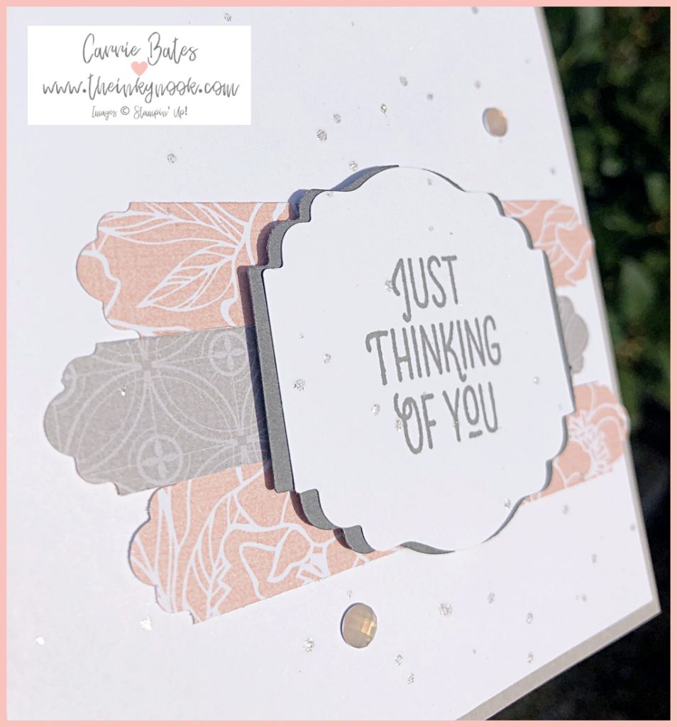 Peony Garden designer series paper quick and easy gift bag and card designed by Carrie Bates, The Inky Nook, Stampin' Up! UK demonstrator