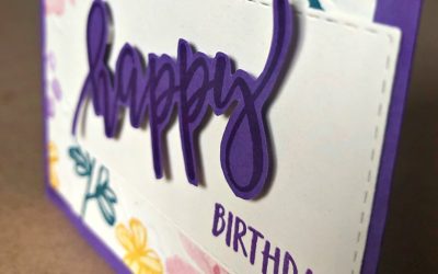 Make a handmade floral birthday card for a friend
