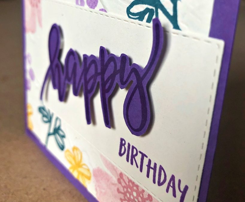 Make a handmade floral birthday card for a friend