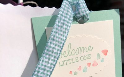 Welcome little one card and gift bag