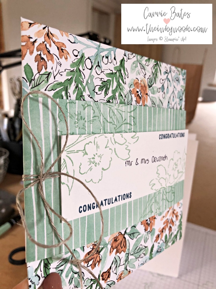 Picture of floral gift envelope to coordinate with a floral wedding card using pretty floral designer series paper.