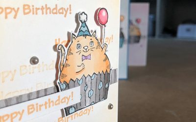 Simple steps to make this cute cat birthday card