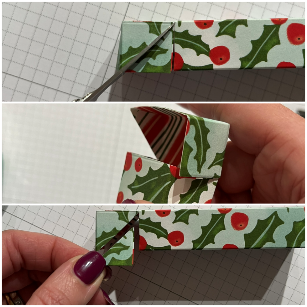 How to use designer series paper to make a small treat box - Inky Nook