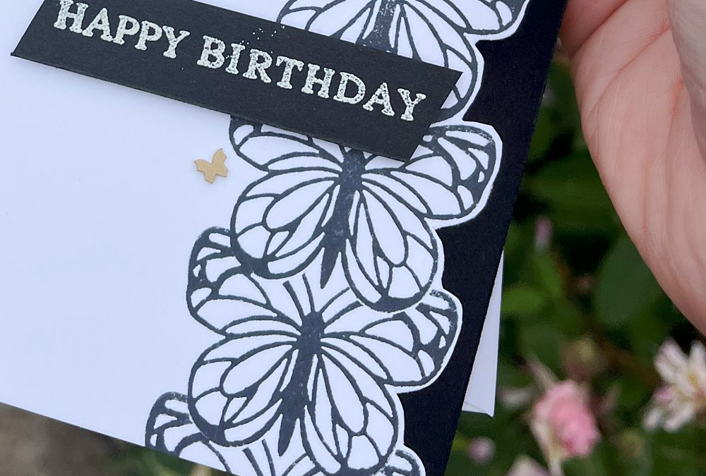 Making a simple monochrome birthday card