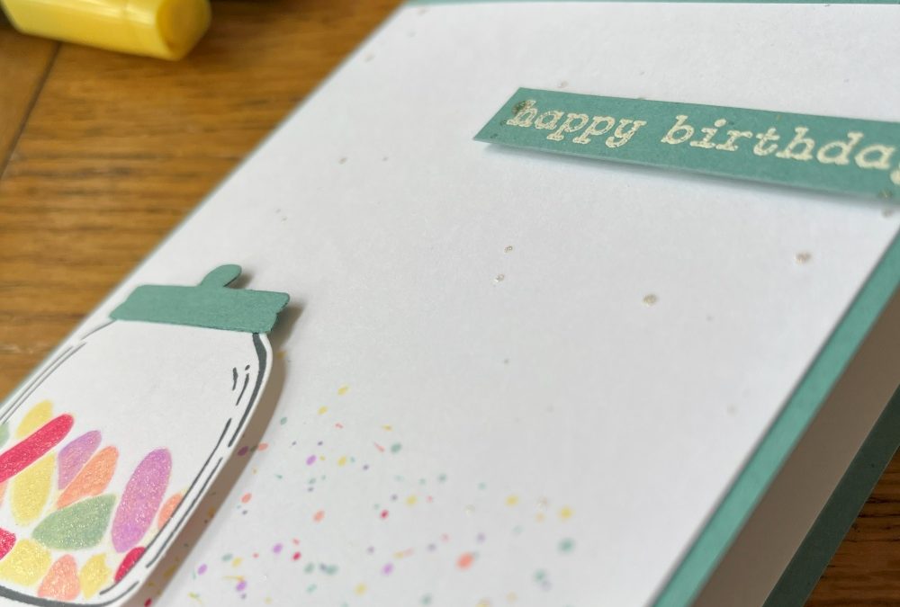 Jelly beans birthday card – so easy to make yourself