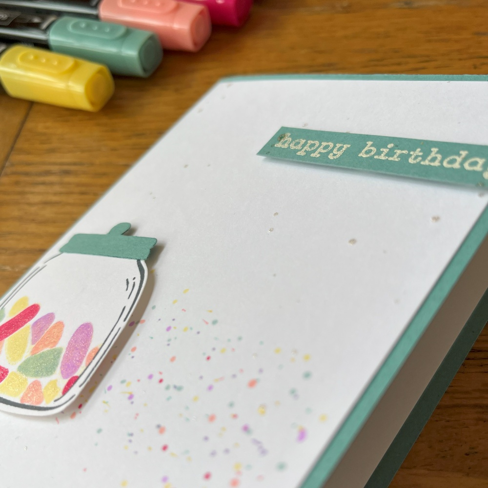 Jelly beans birthday card – so easy to make yourself