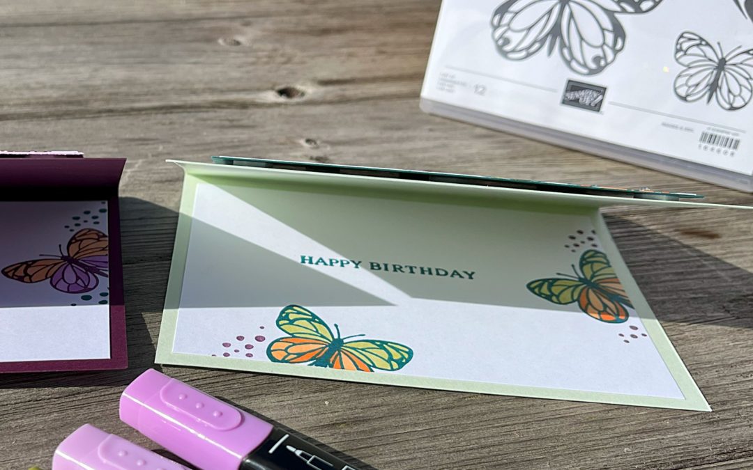 Easy to make butterfly birthday card