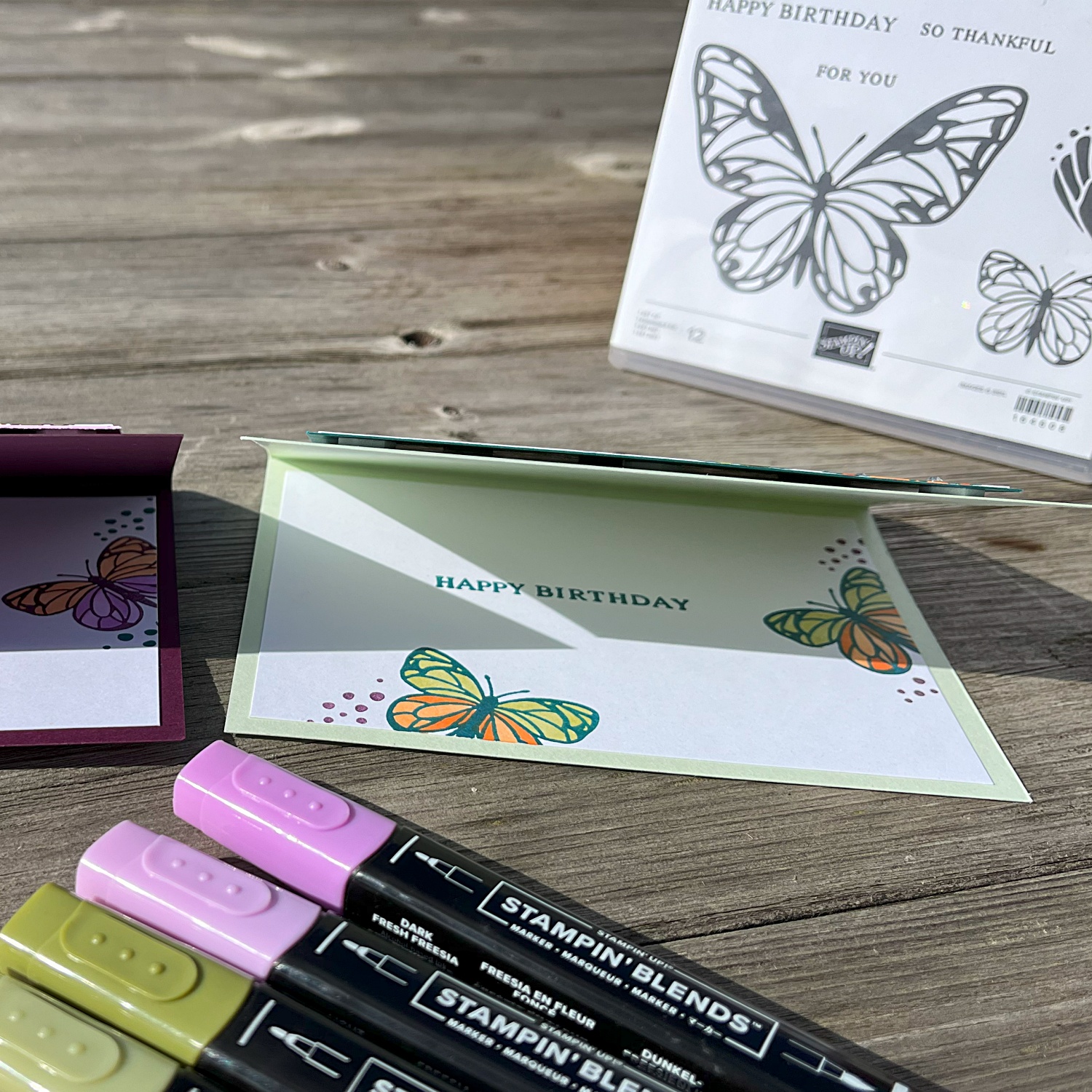 Easy to make butterfly birthday card